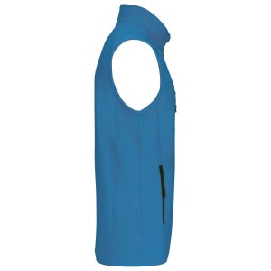 MEN'S SOFTSHELL BODYWARMER, Aqua Blue (Vests)