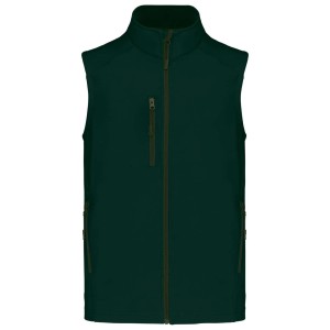 MEN'S SOFTSHELL BODYWARMER, Bottle Green (Vests)