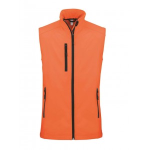 MEN'S SOFTSHELL BODYWARMER, Fluorescent Orange (Vests)