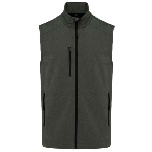 MEN'S SOFTSHELL BODYWARMER, Marl Green (Vests)