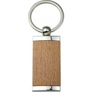 Metal and wooden key holder Jennie, brown (Keychains)