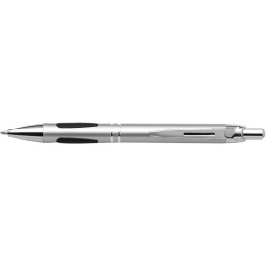 Metal ballpen Kasper, silver (Metallic pen)