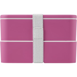 MIYO double layer lunch box, Magenta, Magenta, White (Plastic kitchen equipments)