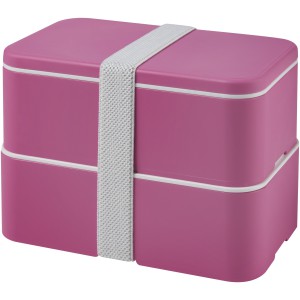 MIYO double layer lunch box, Magenta, Magenta, White (Plastic kitchen equipments)