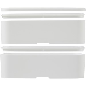 MIYO double layer lunch box, White, White, Blue (Plastic kitchen equipments)