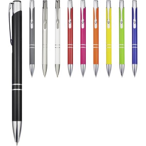 Moneta aluminium click ballpoint pen, Grey (Metallic pen)