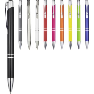 Moneta aluminum click ballpoint pen, blue (Metallic pen)