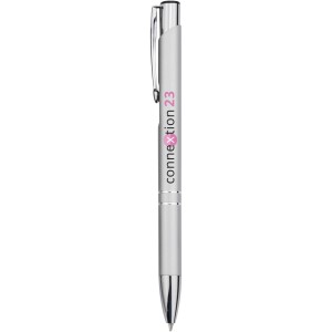 Moneta aluminum click ballpoint pen, silver (Metallic pen)