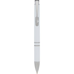 Moneta anti-bacterial ballpoint pen, White (Metallic pen)