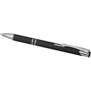 Moneta soft touch click ballpoint pen, black (Metallic pen)