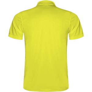 Monzha short sleeve kids sports polo, Fluor Yellow (Polo short, mixed fiber, synthetic)