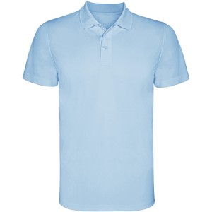 Monzha short sleeve men's sports polo, Sky blue (Polo short, mixed fiber, synthetic)