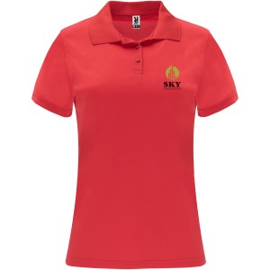 Monzha short sleeve women's sports polo, Red (Polo short, mixed fiber, synthetic)