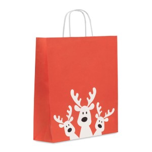 Gift paper bag large, Red