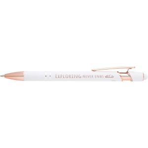 Nanna ballpoint pen with rose gold finish (blue ink), White (Metallic pen)