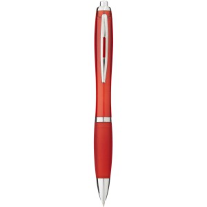 Nash ballpoint pen with coloured barrel and grip, Red (Plastic pen)