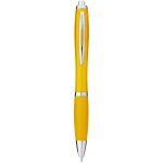 Nash ballpoint pen with coloured barrel and grip, Yellow (10707805)