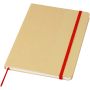 Nelida A5 recycled cardboard hard cover notebook, Red