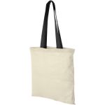 Nevada 100 g/m2 cotton tote bag with coloured handles, Natur (12013100)