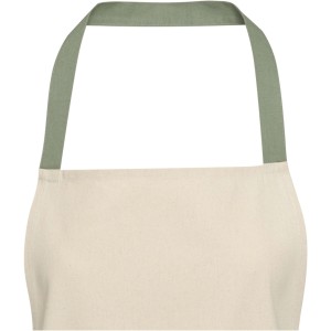 Nia 200 g/m2 recycled cotton apron, Heather green (Kitchen textile)