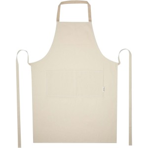 Nia 200 g/m2 recycled cotton apron, Oatmeal (Kitchen textile)