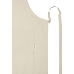 Nia 200 g/m2 recycled cotton apron, Solid black (Kitchen textile)