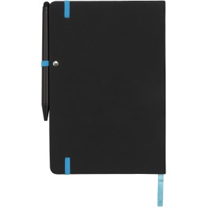 Noir Edge medium notebook, solid black,Blue (Notebooks)