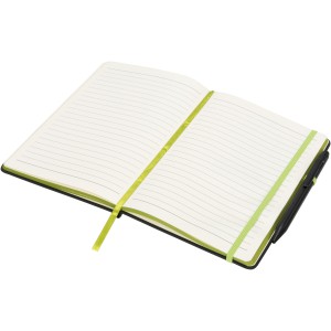 Noir Edge medium notebook, solid black,Lime (Notebooks)