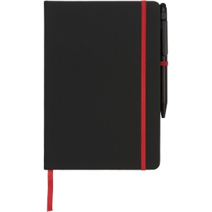 Noir Edge medium notebook, solid black,Red (Notebooks)