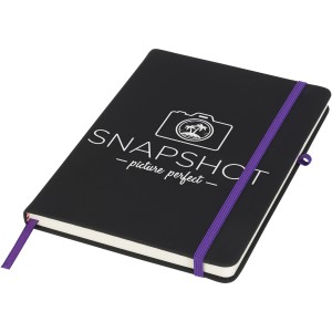 Noir medium notebook, solid black,Purple (Notebooks)