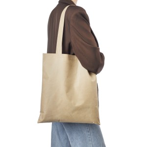 Nonwoven (80 gsm) shopping bag Taye, khaki (Shopping bags)