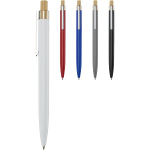 Nooshin recycled aluminium ballpoint pen, White (Metallic pen)