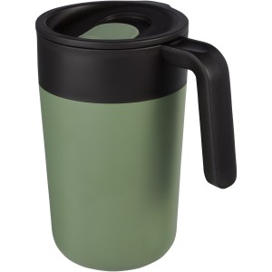 Nordia 400 ml double-wall recycled mug, Heather green (Mugs)