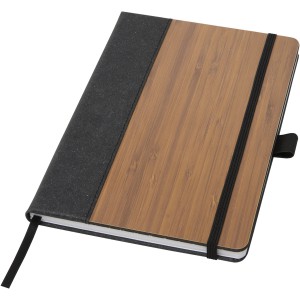 Note A5 bamboo notebook, Solid black, Natural (Notebooks)