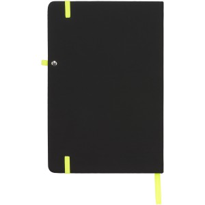 Noir medium notebook, solid black,Lime (Notebooks)
