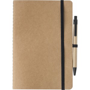 Recycled carton notebook (A5) Theodore, black (Notebooks)