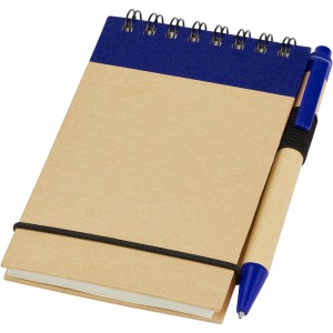 Zuse A7 recycled jotter notepad with pen, Natural,Navy (Notebooks)