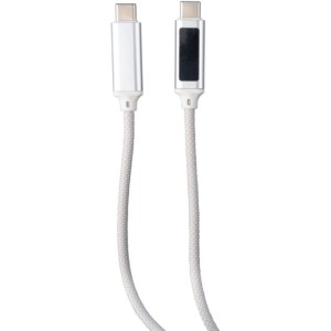 Nylon charging cable 100W Gerd, light grey (Eletronics cables, adapters)