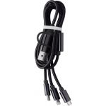 Nylon charging cable Leif, black (979762-01)