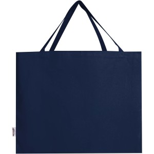 Odessa 220 g/m2 GRS recycled cotton large tote bag, Navy (Shopping bags)