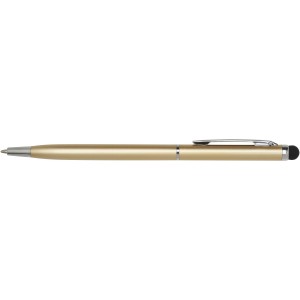 Ore aluminium ballpoint pen with stylus (blue ink), Champagn (Metallic pen)