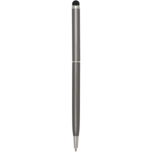 Ore aluminium ballpoint pen with stylus (blue ink), Titanium (Metallic pen)