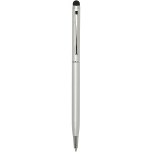 Ore aluminium ballpoint pen with stylus (blue ink), Silver