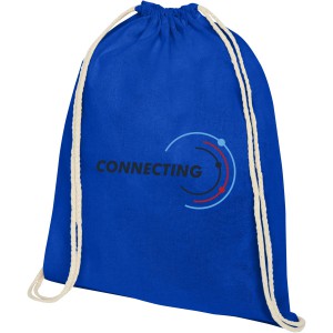 Oregon 140 g/m2 cotton drawstring backpack, Royal blue (Backpacks)