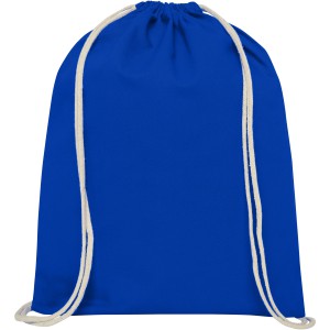 Oregon 140 g/m2 cotton drawstring backpack, Royal blue (Backpacks)