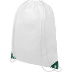 Oriole drawstring backpack with coloured corners, White, Gre (12048814)