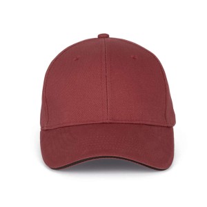 ORLANDO - 6 PANELS CAP, Red Safran/Dark Grey (Hats)