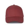 ORLANDO - 6 PANELS CAP, Red Safran/Dark Grey