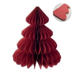 Paper Xmas tree decoration, Red