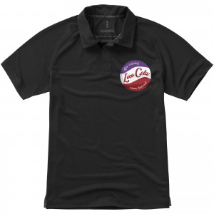 Ottawa short sleeve men's cool fit polo, solid black (Polo short, mixed fiber, synthetic)